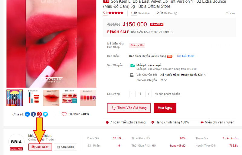 Cách nhắn tin cho shop trên Shopee (Hình 3)