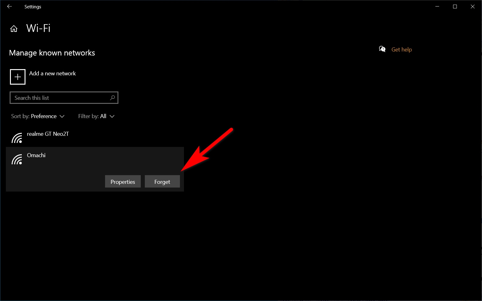 can't connect to this network 6