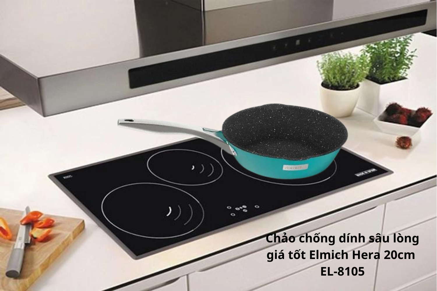 Chảo chống dính sâu lòng giá tốt Elmich Hera 20cm EL-8105