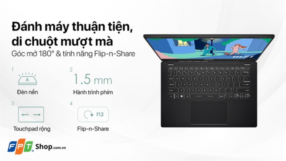 Laptop MSI Modern 14 C7M-221VN R7 8GB