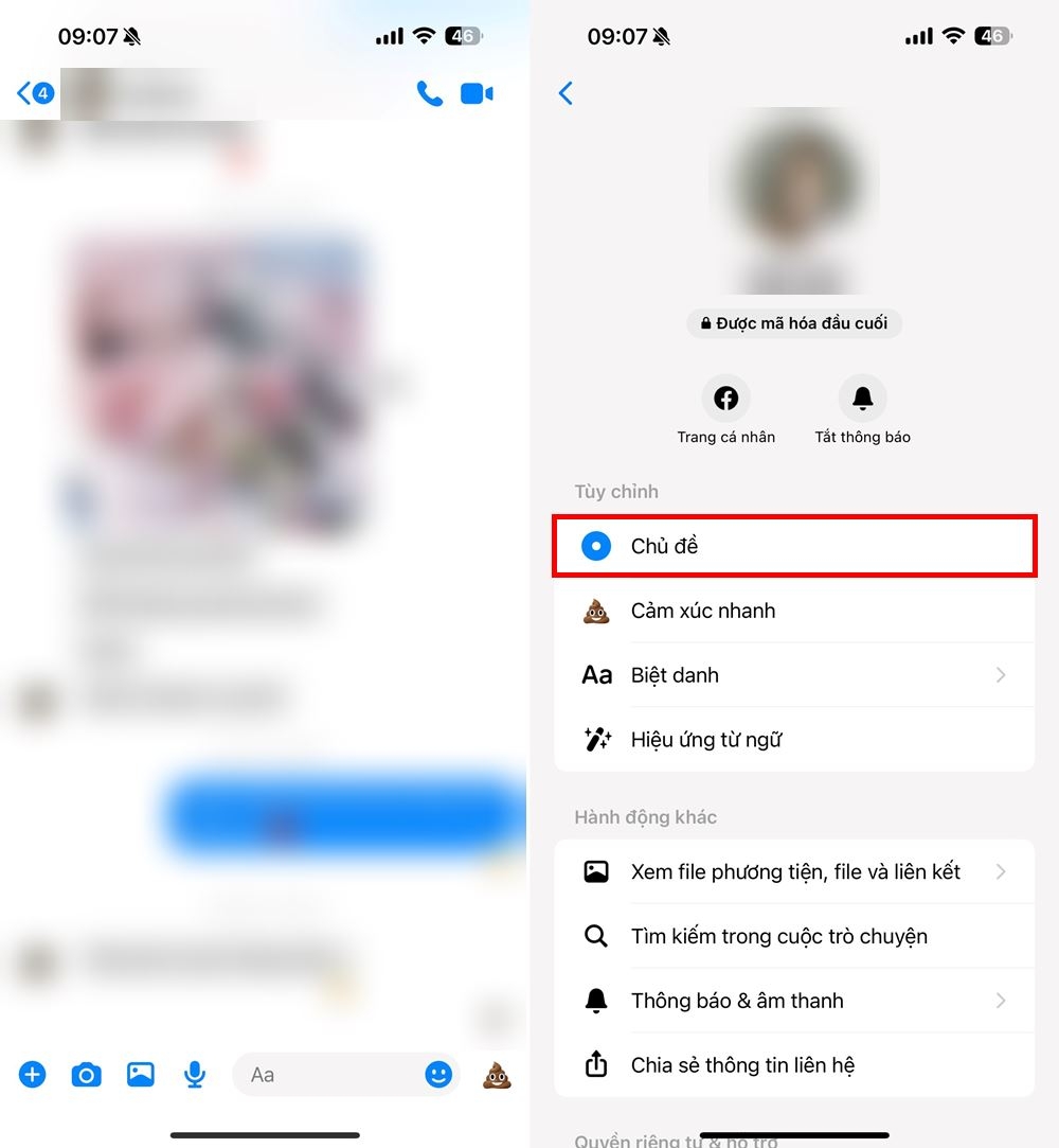 Cách đổi chủ đề đại tiệc ăn vặt trên Messenger 2
