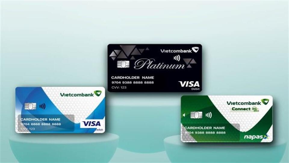 Các loại thẻ ghi nợ nội địa Vietcombank.