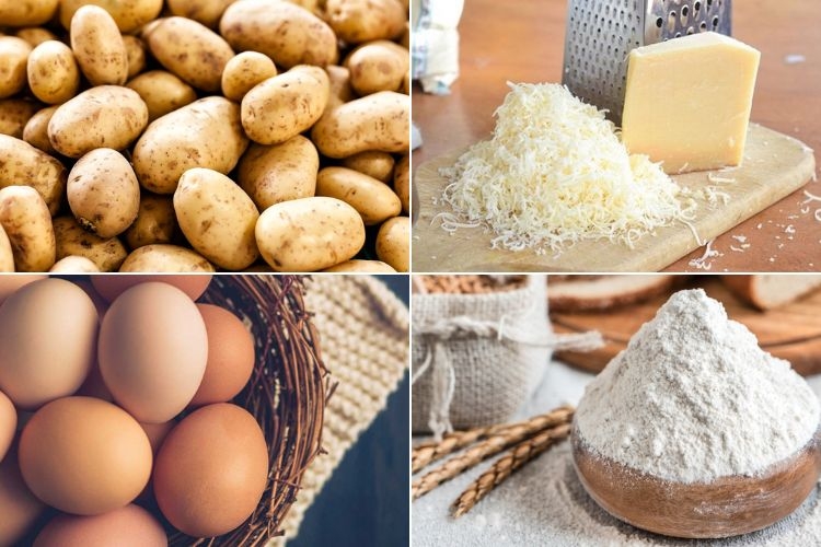 Nguyên liệu làm bánh khoai tây phô mai