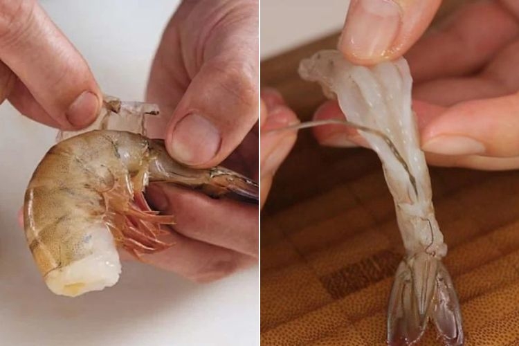 Sơ chế tôm làm tôm sốt phô mai