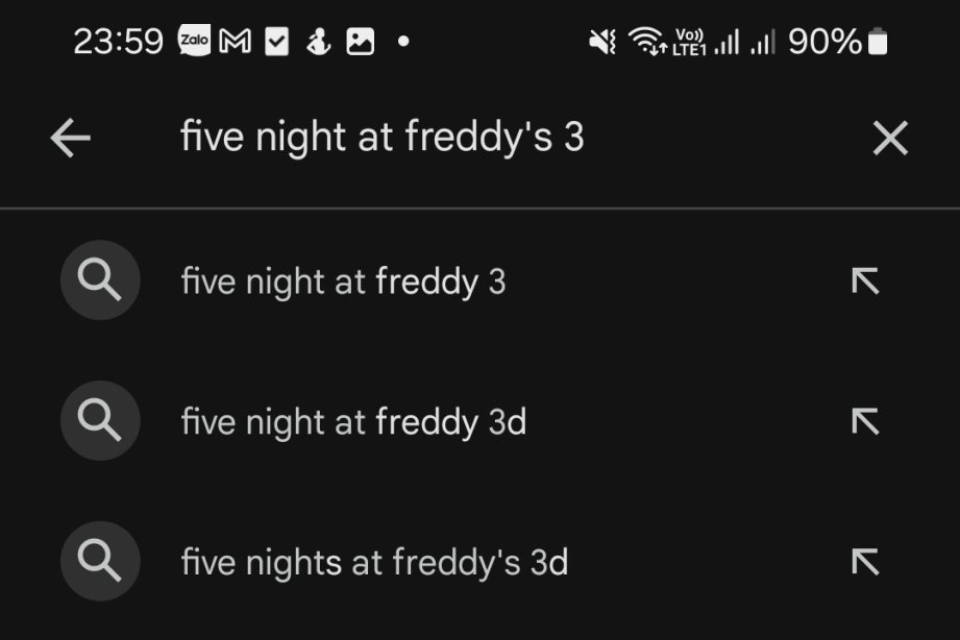 FNAF3 tìm kiếm