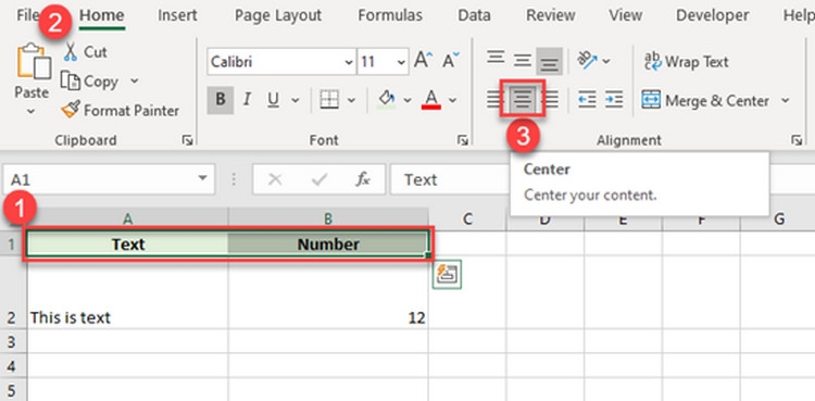 Bật mí cách căn chữ giữa ô trong Excel - hình 1