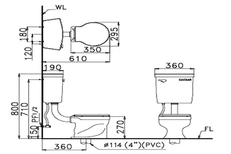 kích thước bồn cầu tiêu chuẩn-h2