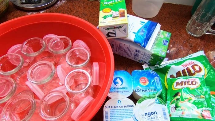 Nguyên liệu làm sữa chua milo