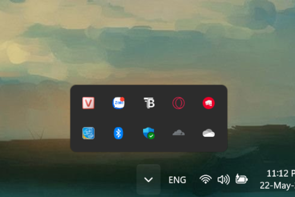 cách chỉnh unikey - UniKey ở góc