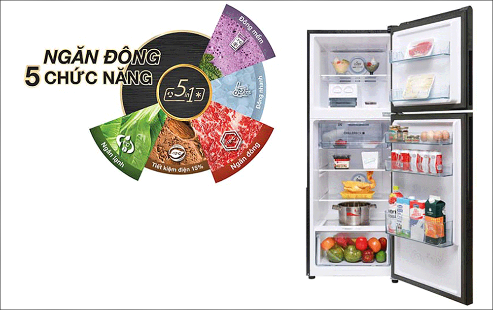 ngăn đông 5 chức năng mang đến sự tiện lợi