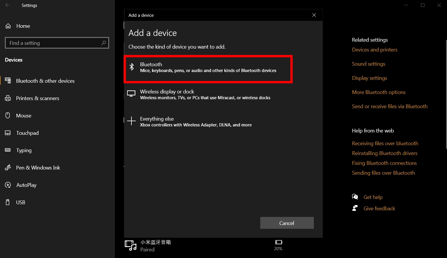 bật bluetooth win 10 9
