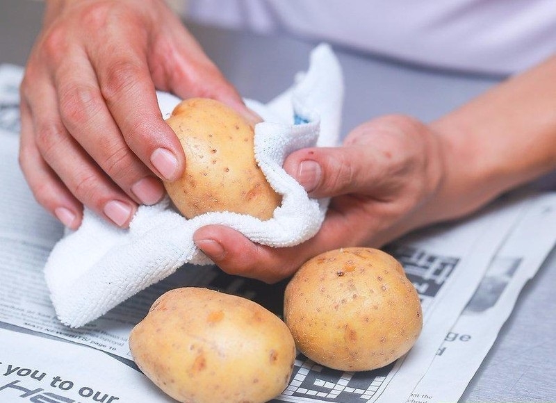 để ráo khoai tây