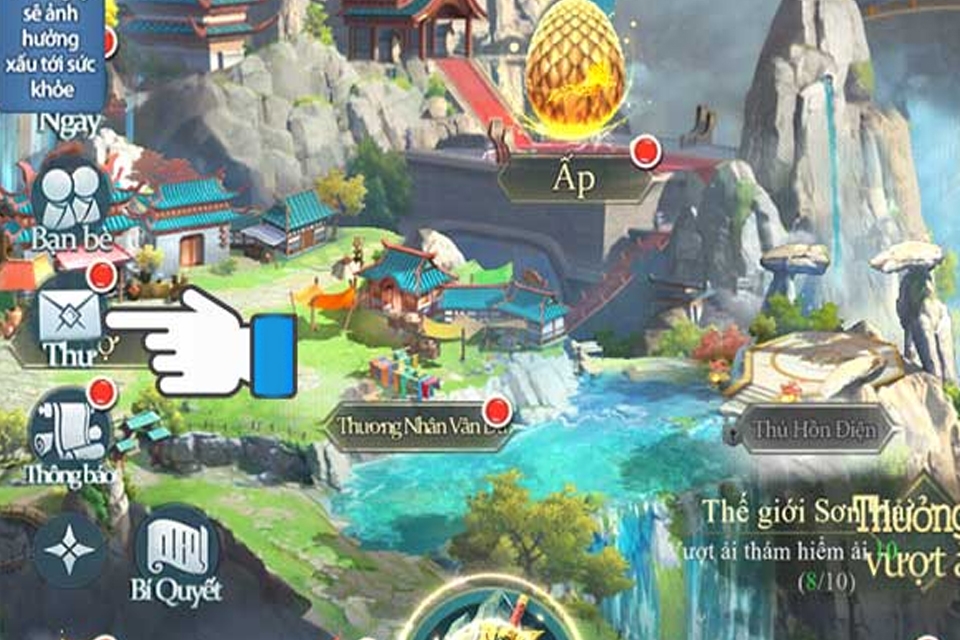 Vào hòm thư để nhận thông báo phần thưởng từ mã code vừa đổi.