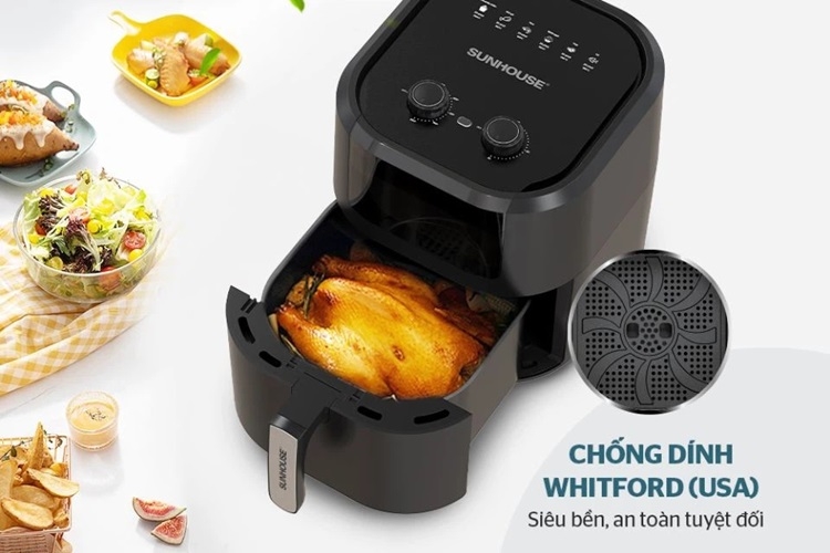 TOP nồi chiên không dầu Sunhouse 9L bán chạy nhất 2024 bạn không nên bỏ lỡ - Hình 2