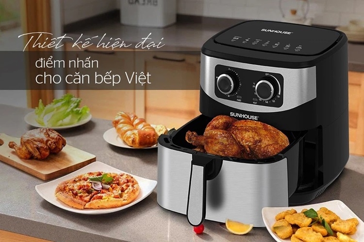 TOP nồi chiên không dầu Sunhouse 9L bán chạy nhất 2024 bạn không nên bỏ lỡ - Hình 4