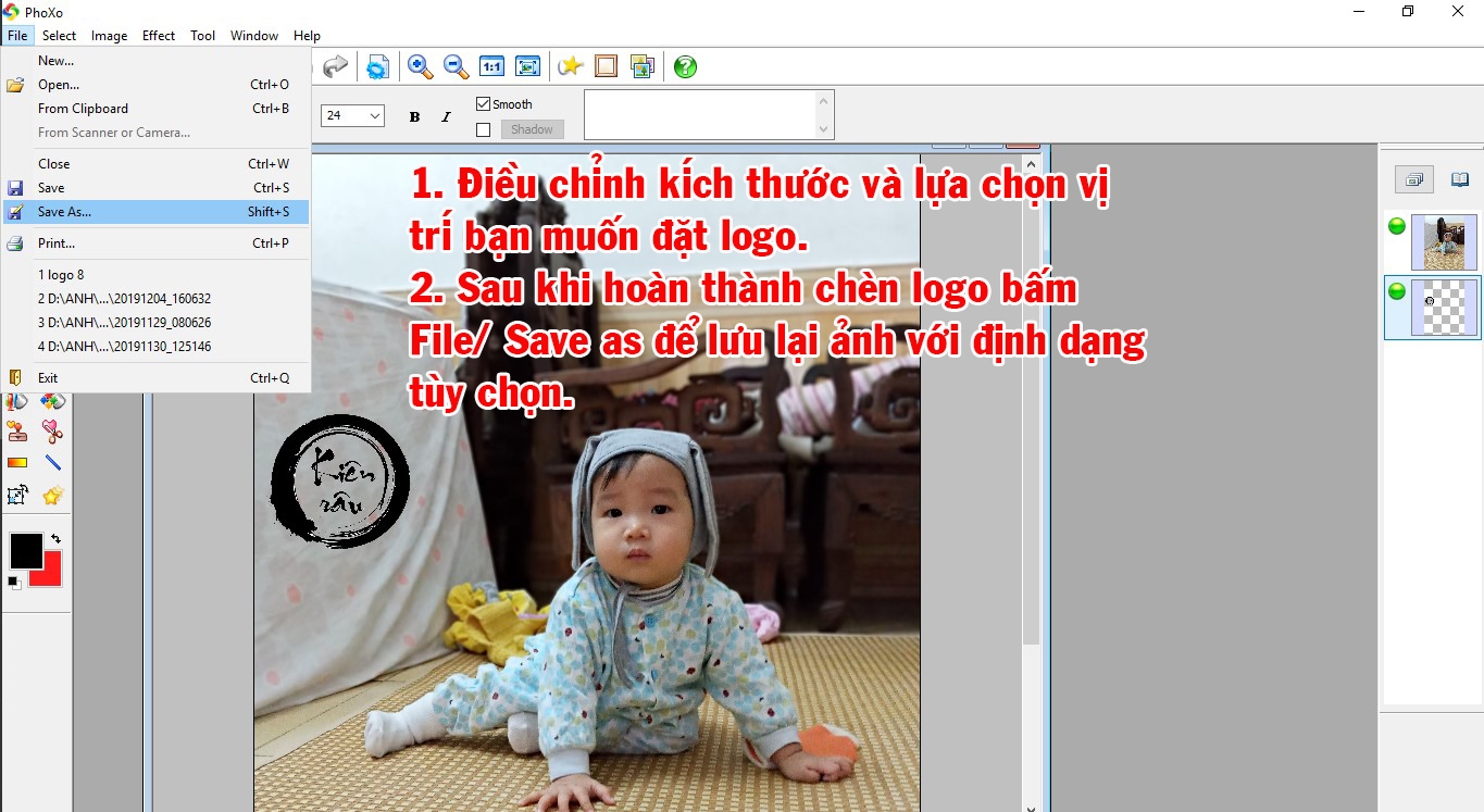 cách chèn logo vào ảnh 10