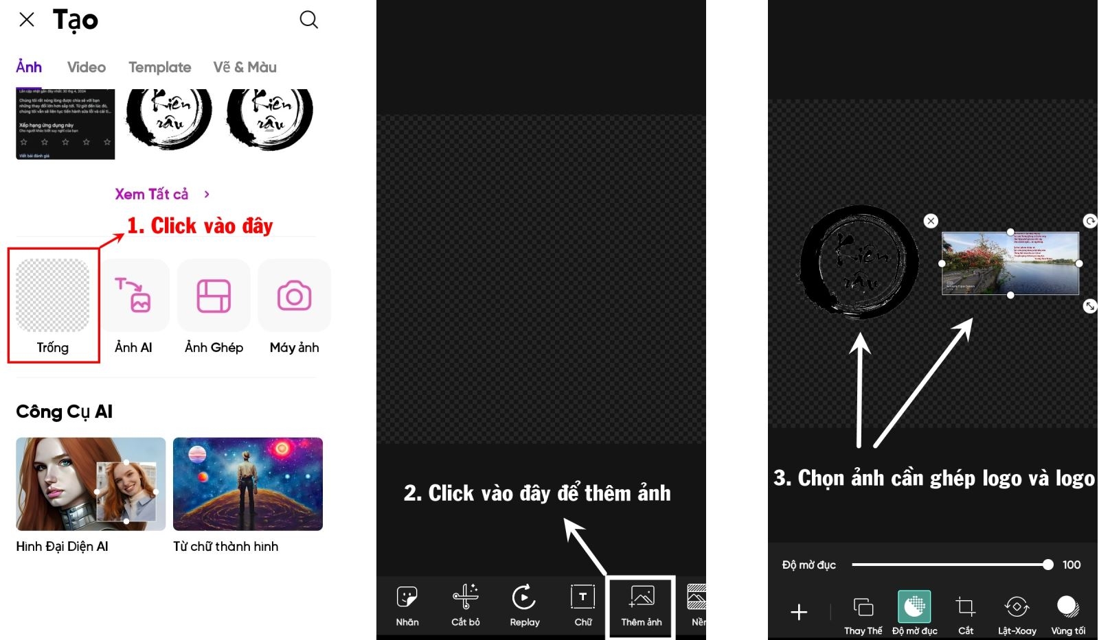 cách chèn logo vào ảnh bằng picsart 2