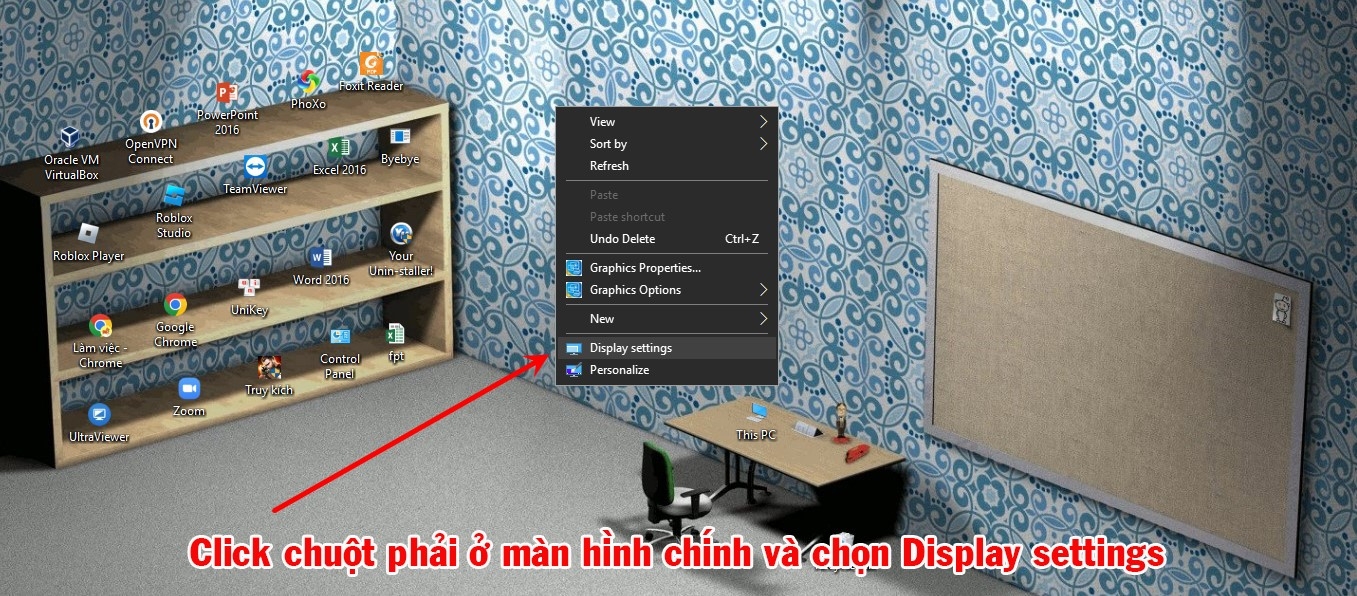 màn hình máy tính bị xoay ngang 6