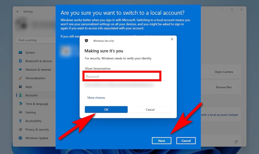 cách đăng xuất tài khoản microsoft trên máy tính Win 11 6