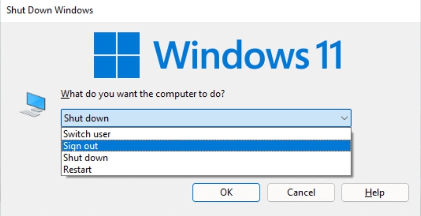 cách đăng xuất tài khoản microsoft trên máy tính Win 11 11