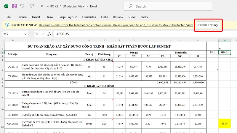 Gỡ bỏ chế độ Read Only trong Excel - hình 1