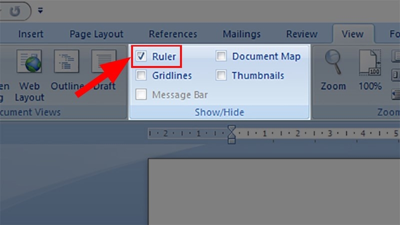 mở thước trong Word - hình 11