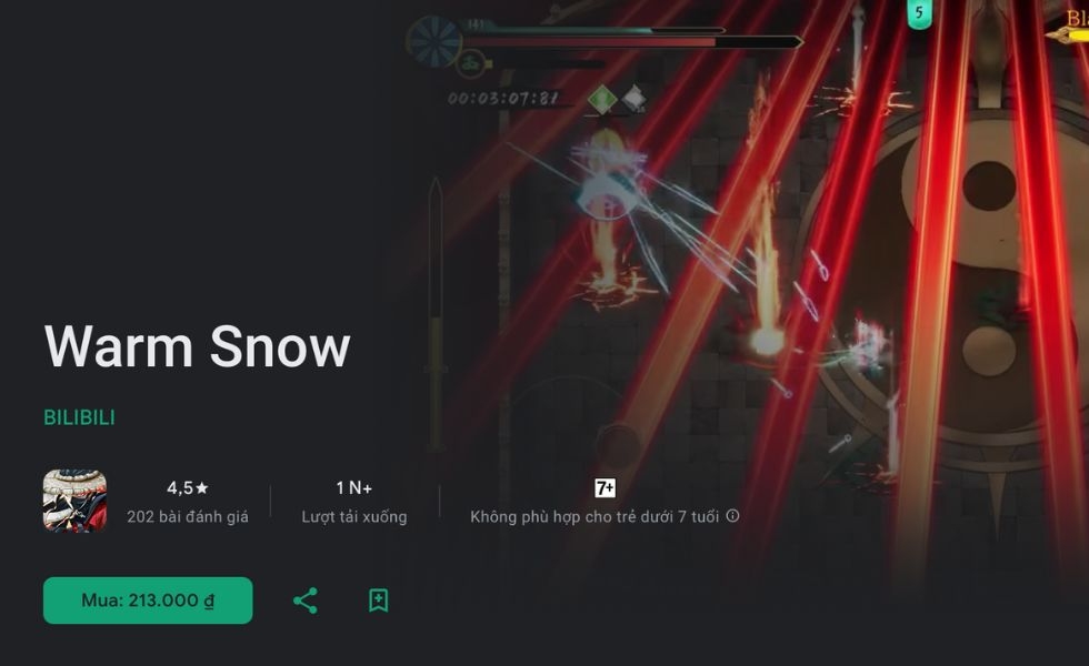 Cài đặt game warm snow