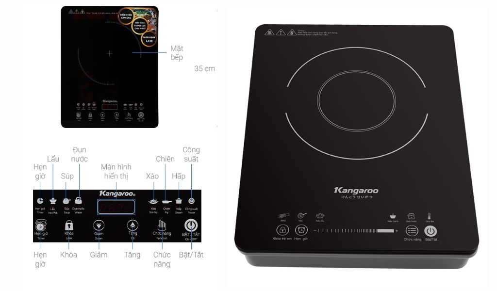 Công nghệ bếp điện từ Kangaroo có tốt không? Gợi ý một số sản phẩm tham khảo 3