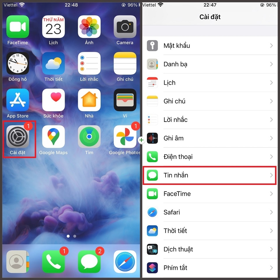 Tại sao điện thoại không nhận được tin nhắn SMS trên iPhone 9