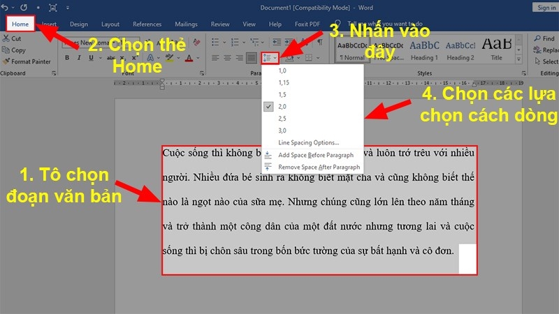 Lỗi cách dòng trong Word (ảnh 4)