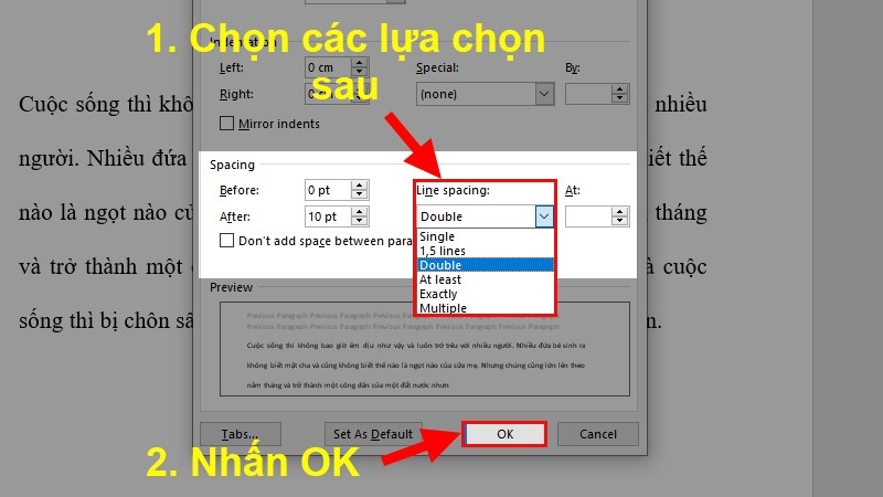 Lỗi cách dòng trong Word (ảnh 8)