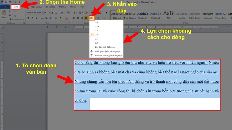 Lỗi cách dòng trong Word (ảnh 9)
