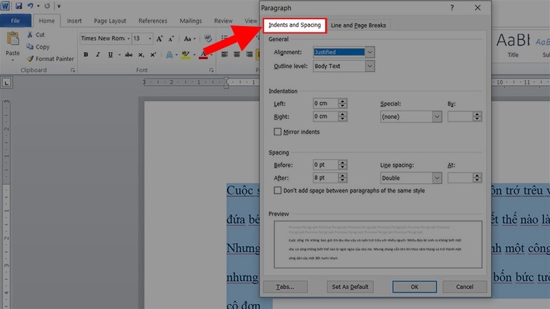 Lỗi cách dòng trong Word (ảnh 11)