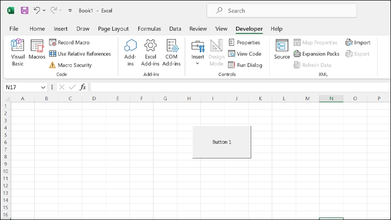 Tạo nút bấm trong Excel - hình 6