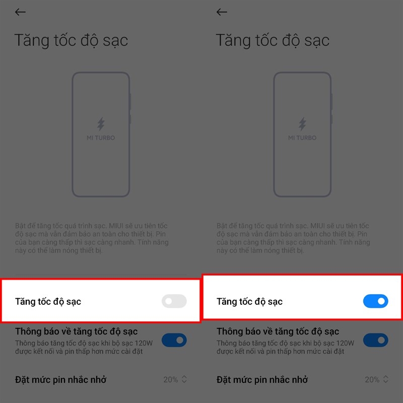 bật sạc nhanh Xiaomi - hình 2