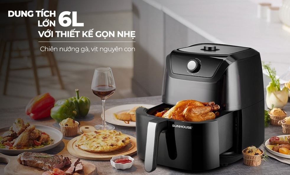 nồi chiên không dầu Sunhouse 6l bán chạy nhất 2024 04
