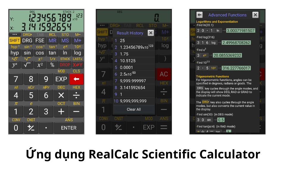 Ứng dụng RealCalc Scientific Calculator