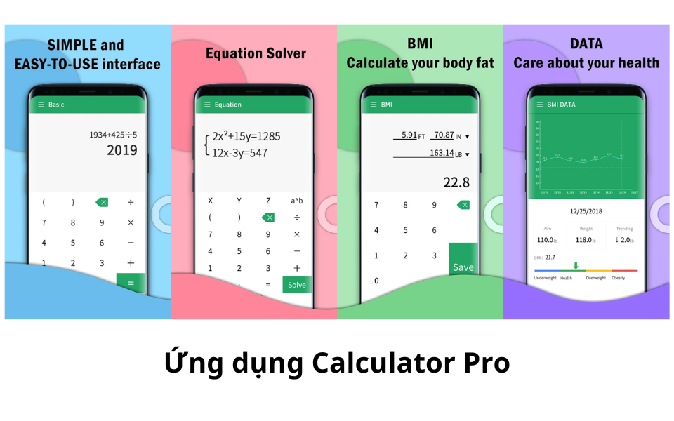 App máy tính trên điện thoại Calculator Pro