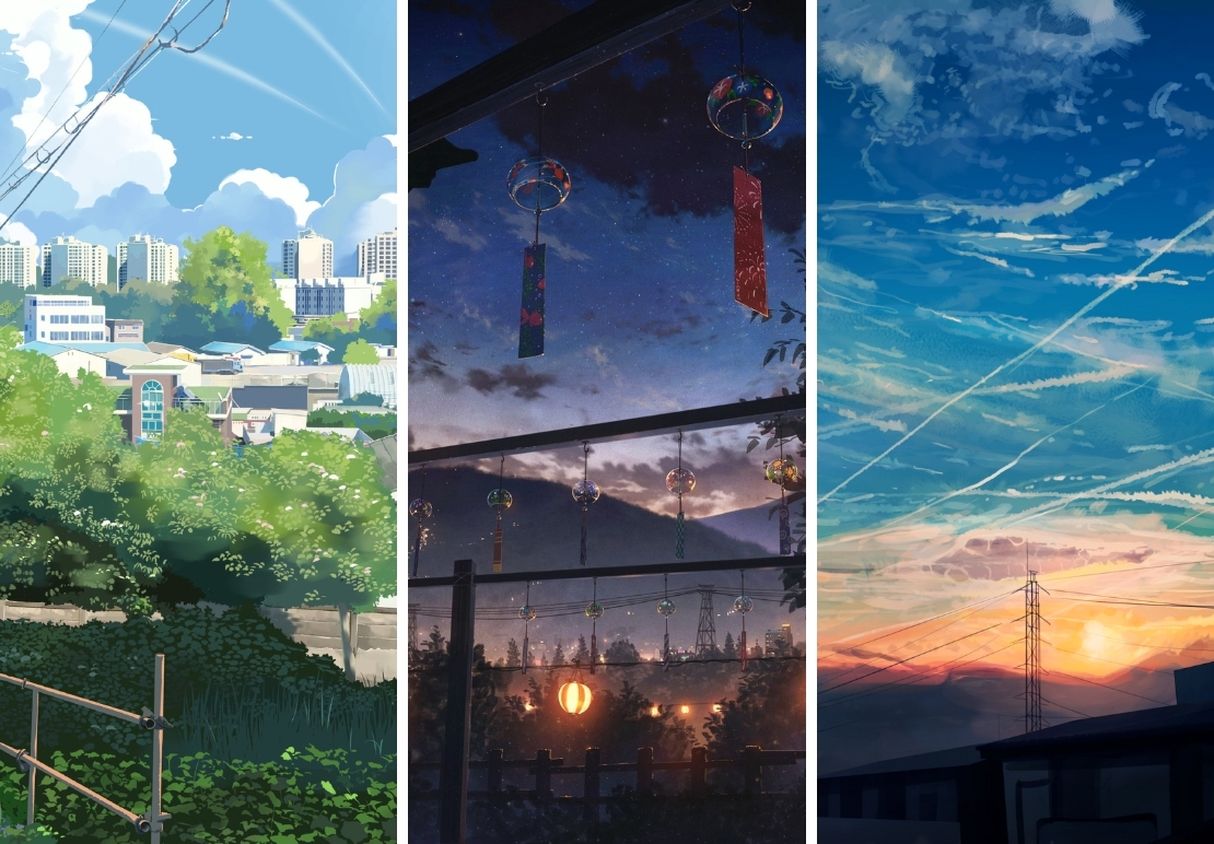 Hình nền điện thoại anime phong cảnh 2