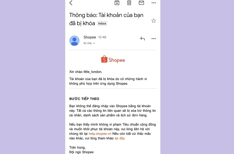 Tài khoản Shopee bị khoá có nhận được hàng không? (Hình 4)