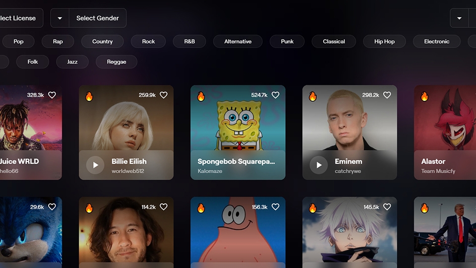 Chọn ca sĩ thực hiện cover