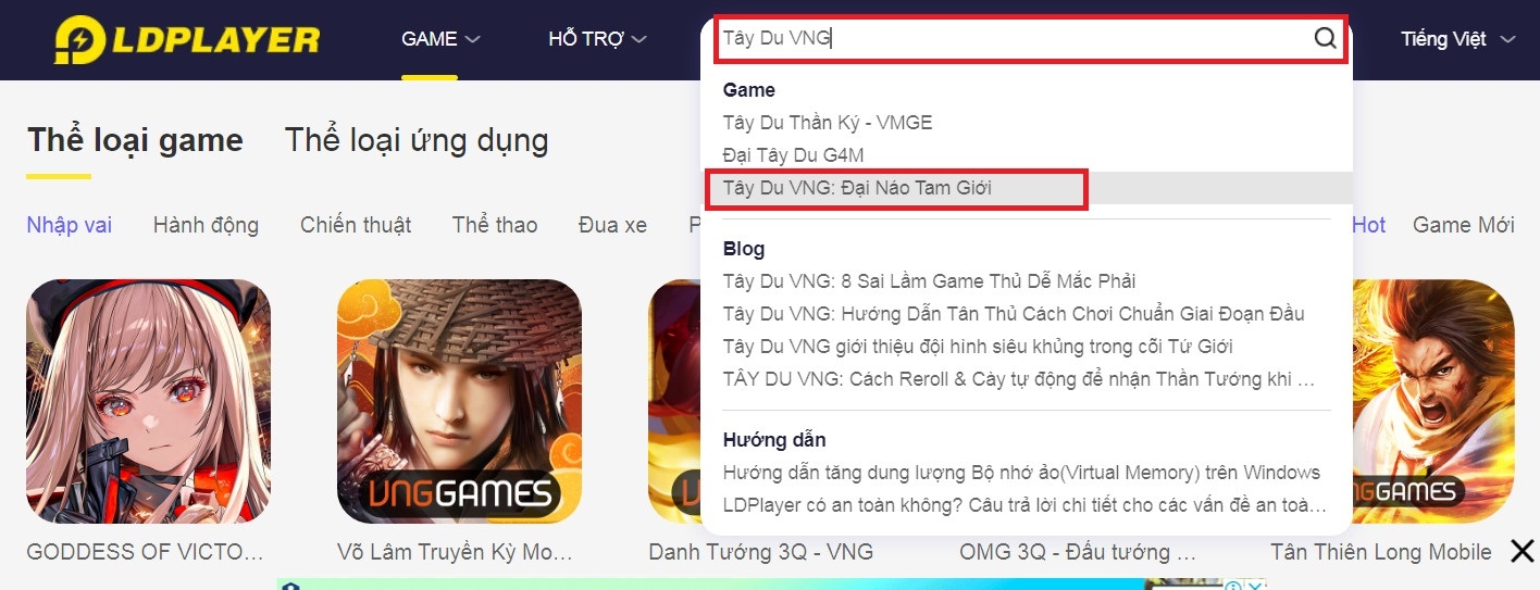 Tải Tây Du VNG: Đại náo thiên cung trên PC với giả lập LDPlayer 7