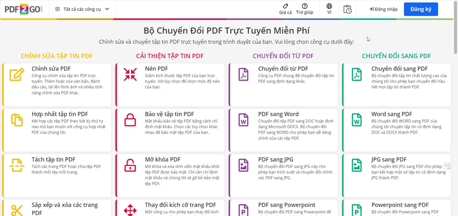 PDF2Go – Trình xử lý tệp PDF tất cả trong một - hình 3