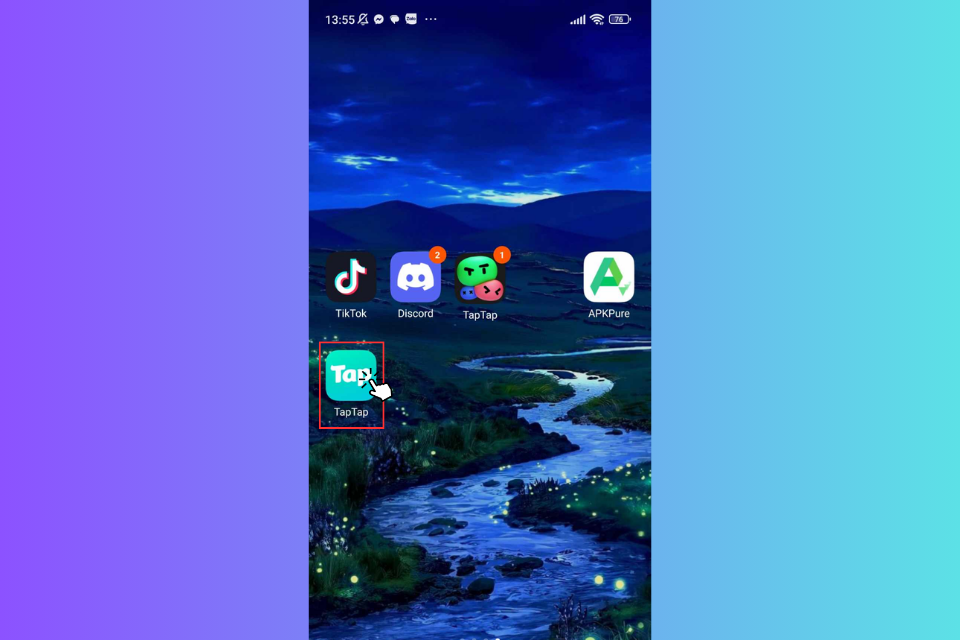 Truy cập ứng dụng TapTap trên thiết bị Android của bạn