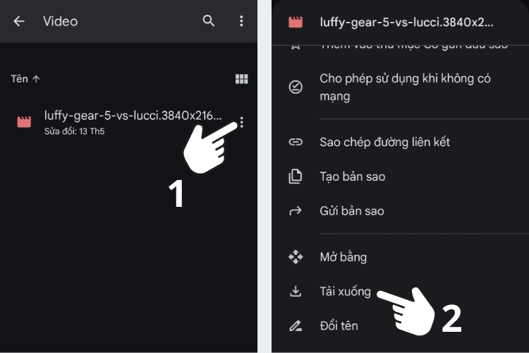 Cách lưu video trên Google Drive về điện thoại 2