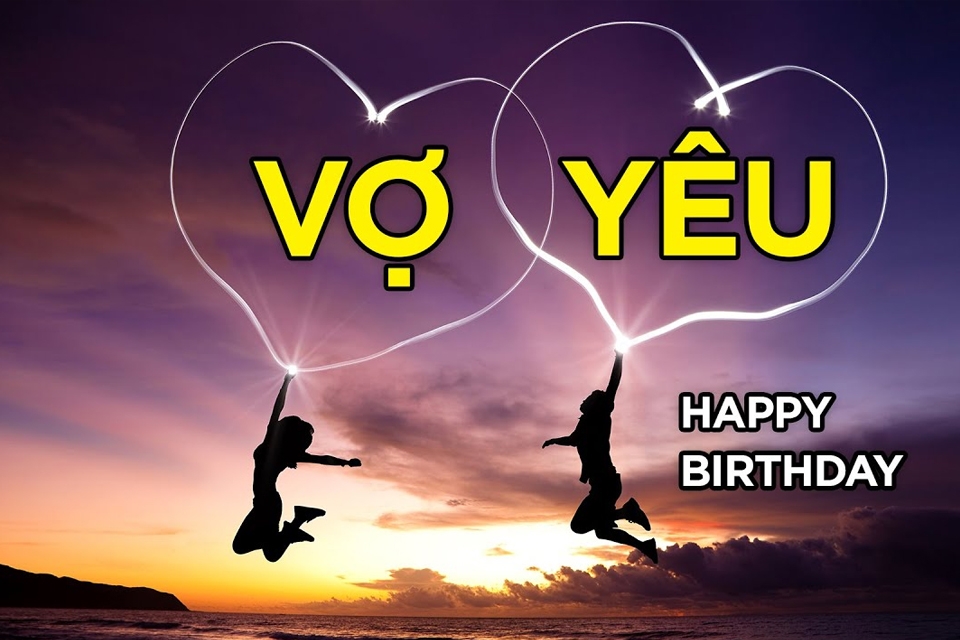 Thiệp chúc mừng sinh nhật vợ yêu.
