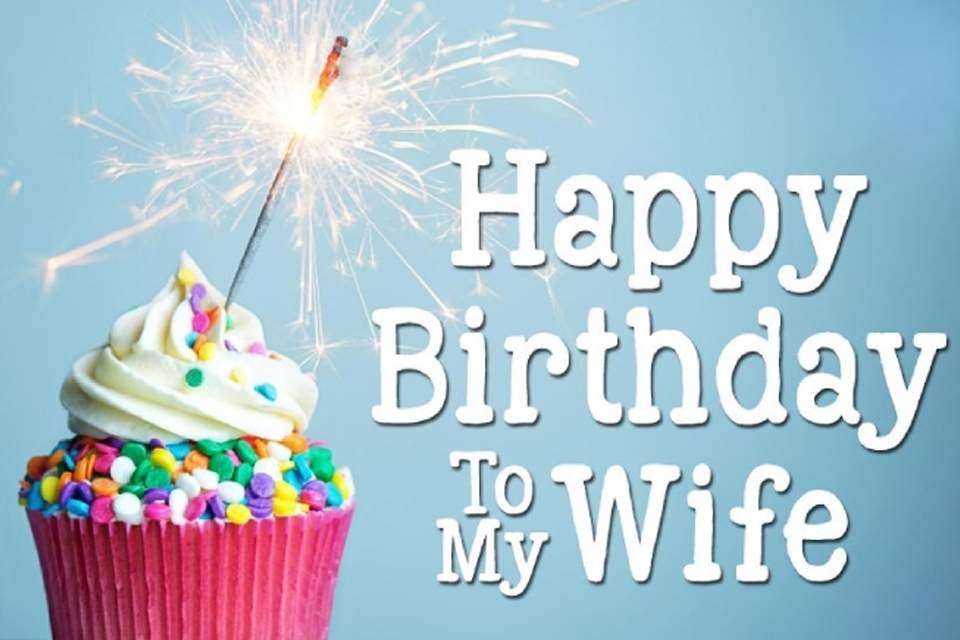 Mẫu thiệp chúc mừng sinh nhật đẹp tặng vợ bằng tiếng Anh.