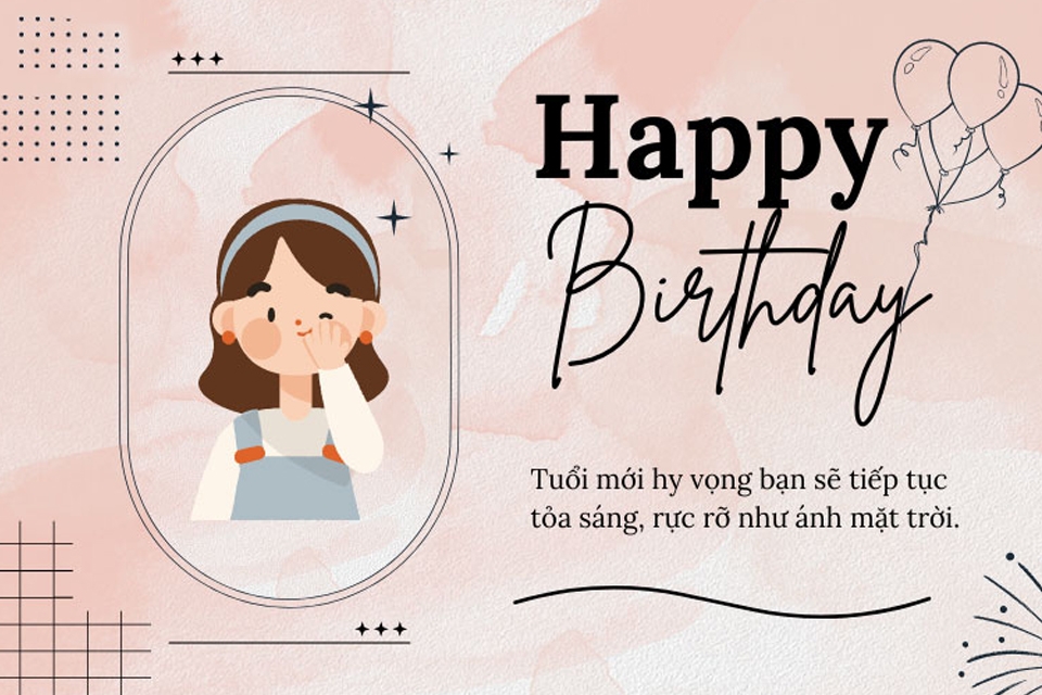 Gửi tặng bạn thân mẫu thiệp chúc mừng sinh nhật đẹp độc đáo.