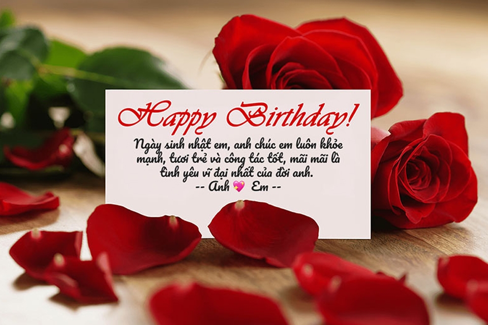 Thiệp chúc mừng sinh nhật người yêu.
