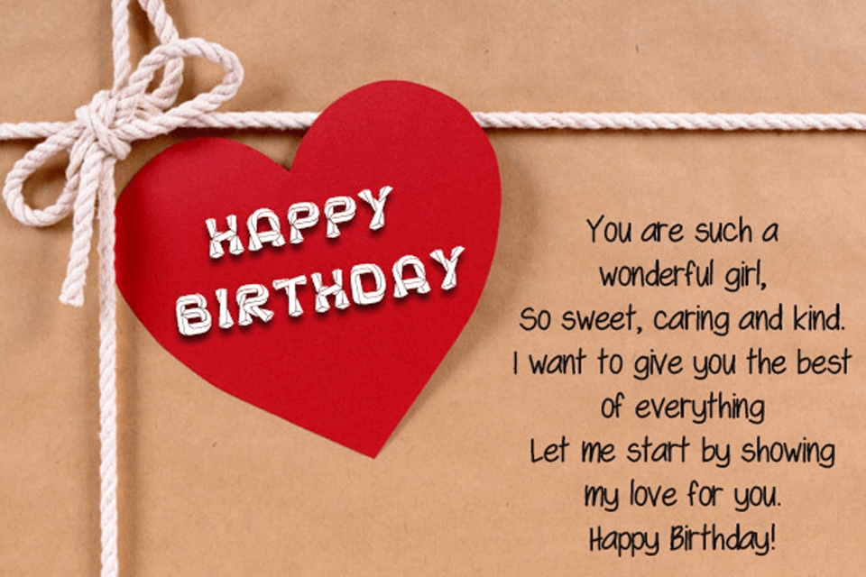 Dành tặng người yêu mẫu thiệp chúc mừng sinh nhật đẹp kèm lời chúc tình cảm.